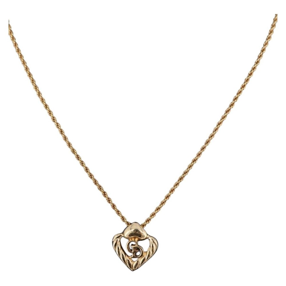 Christian Dior Vintage CD Heart Pendant Metal